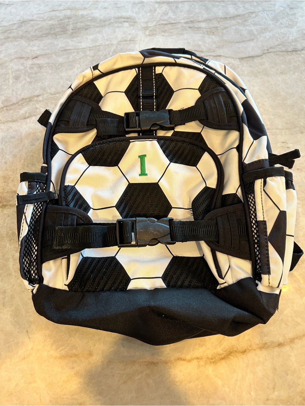 Pottery Barn Kids Mackenzie Large 3D Soccer Backpack RPET